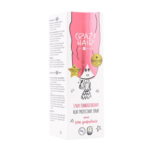 HS HISKIN CRAZY HAIR PINK GRAPEFRUIT apsauginis plaukų purškiklis nuo karščio, 100 ml