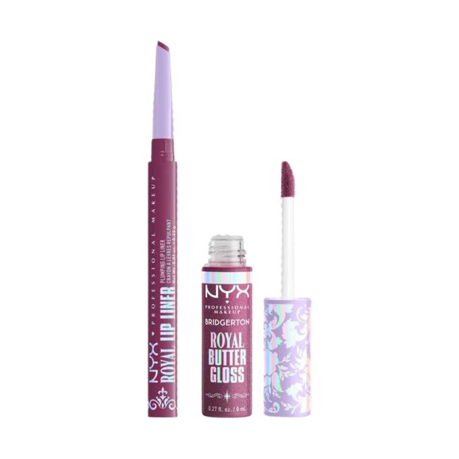 NYX PROFESSIONAL MAKEUP BRIDGERTON lūpų pieštuko ir blizgio rinkinys