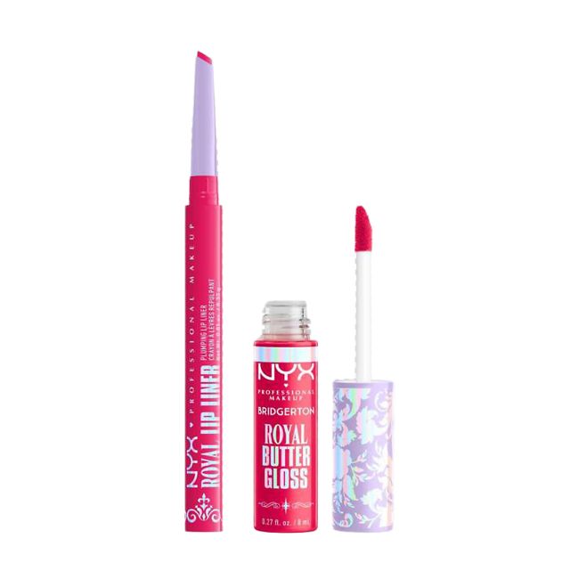 NYX PROFESSIONAL MAKEUP BRIDGERTON lūpų pieštuko ir blizgio rinkinys