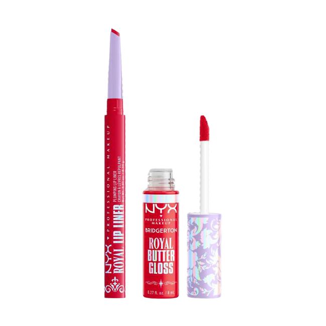 NYX PROFESSIONAL MAKEUP BRIDGERTON lūpų pieštuko ir blizgio rinkinys