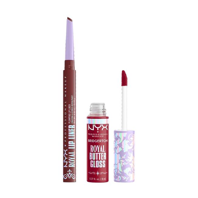 NYX PROFESSIONAL MAKEUP BRIDGERTON lūpų pieštuko ir blizgio rinkinys