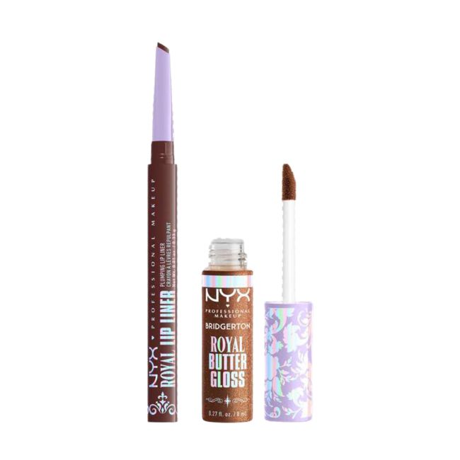 NYX PROFESSIONAL MAKEUP BRIDGERTON lūpų pieštuko ir blizgio rinkinys