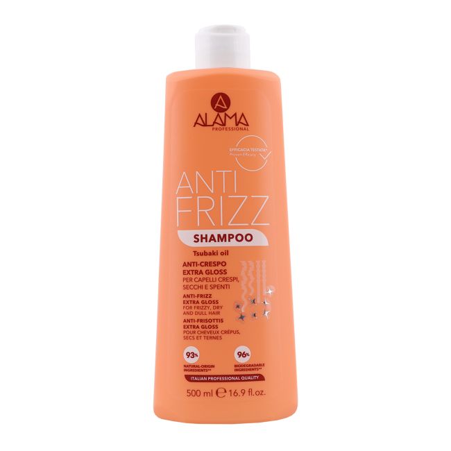 ALAMA ANTI FRIZZ & GLOSS plaukų šampūnas, 500 ml