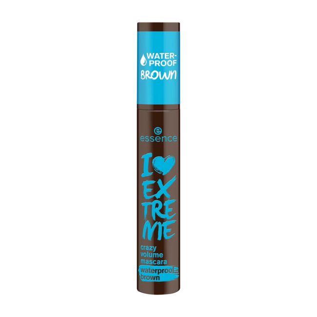 ESSENCE I LOVE EXTREME BROWN atsparus vandeniui blakstienų tušas, 12 ml
