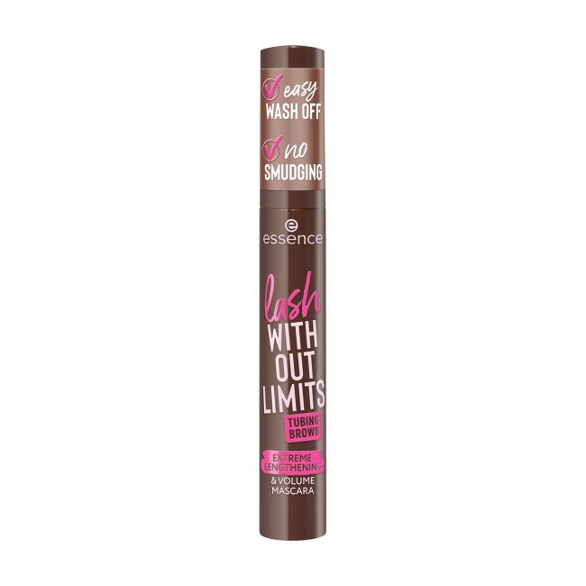 ESSENCE LASH WITHOUT LIMITS TUBING BROWN blakstienų tušas, 13 ml
