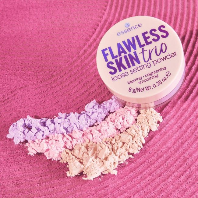 ESSENCE FLAWLESS SKIN TRIO LOOSE SETTING birioji pudra, 8 g