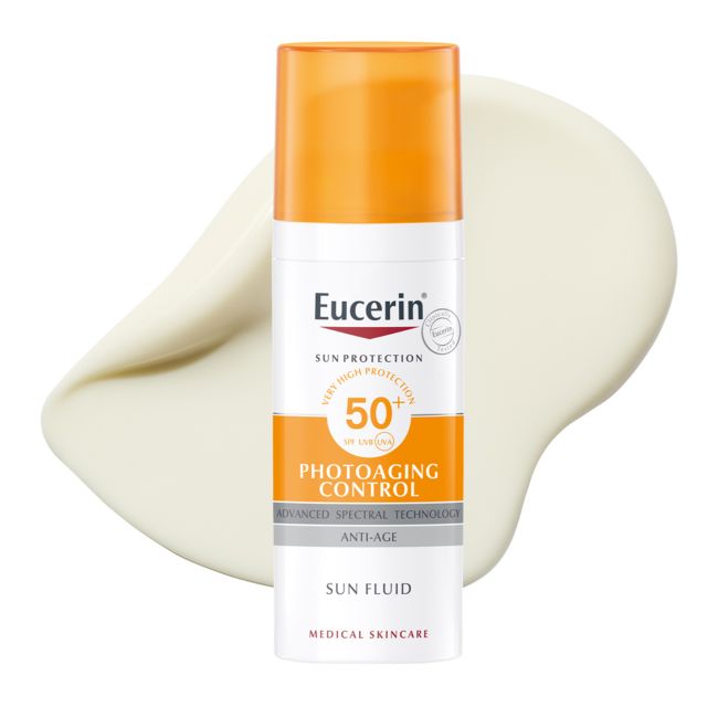 EUCERIN SUN PROTECTION PHOTOAGING CONTROL SPF50+ apsauginis veido fluidas, 50 ml
