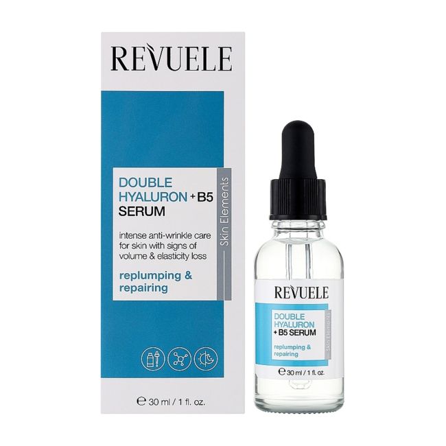 REVUELE DOUBLE HYALURON + B5 veido serumas, 30 ml