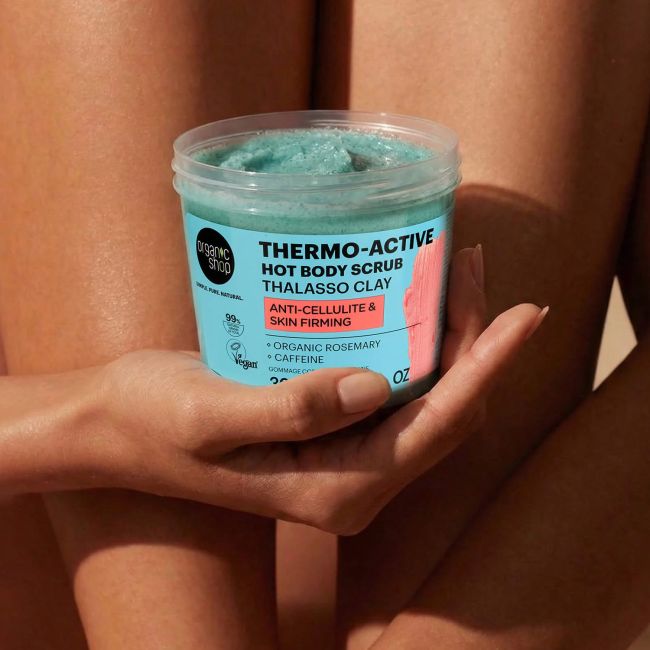 ORGANIC SHOP THALASSO CLAY THERMO-ACTIVE HOT kūno šveitiklis, 300 ml