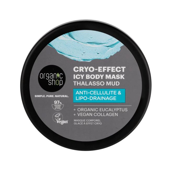 ORGANIC SHOP THALASSO MUD CRYO - EFFECT ICY kūno kaukė, 300 ml
