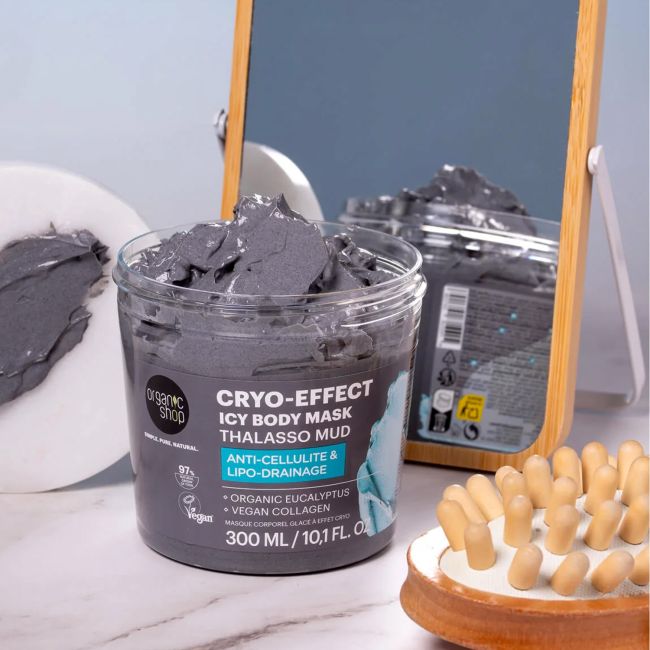 ORGANIC SHOP THALASSO MUD CRYO - EFFECT ICY kūno kaukė, 300 ml