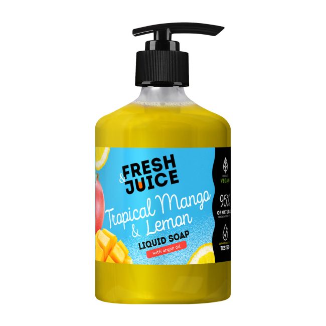 FRESH & JUICE TROPICAL MANGO & LEMON skystasis muilas, 460 ml