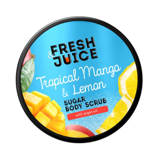 FRESH & JUICE TROPICAL MANGO & LEMON SUGAR kūno šveitiklis, 200 ml