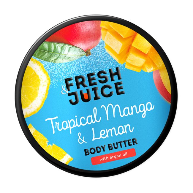FRESH & JUICE TROPICAL MANGO & LEMON kūno sviestas, 200 ml