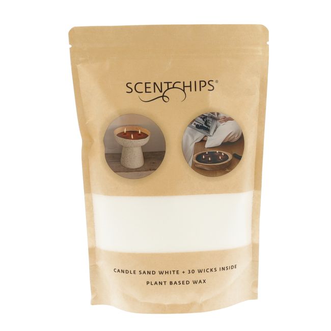 SCENTCHIPS WHITE žvakių smėlis + dagtys, 500 ml + 30 vnt.