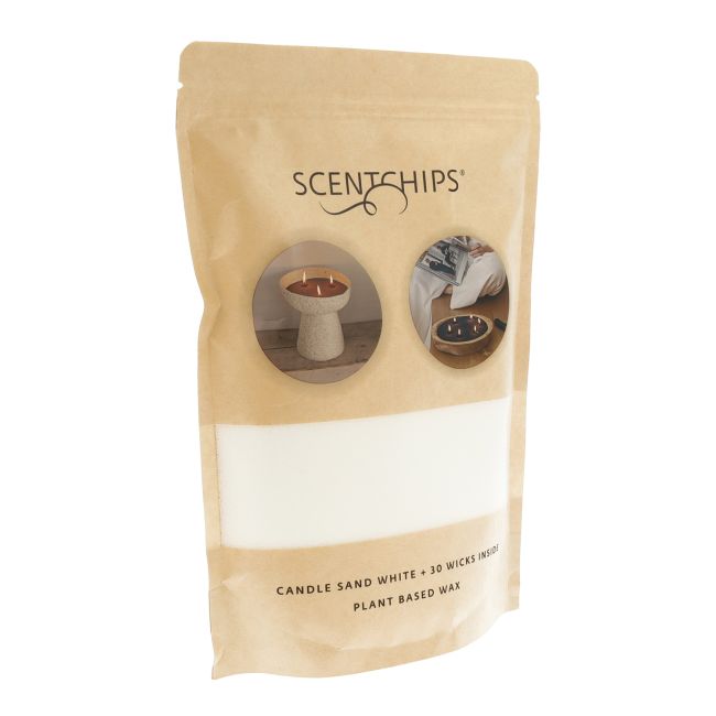 SCENTCHIPS WHITE žvakių smėlis + dagtys, 500 ml + 30 vnt.