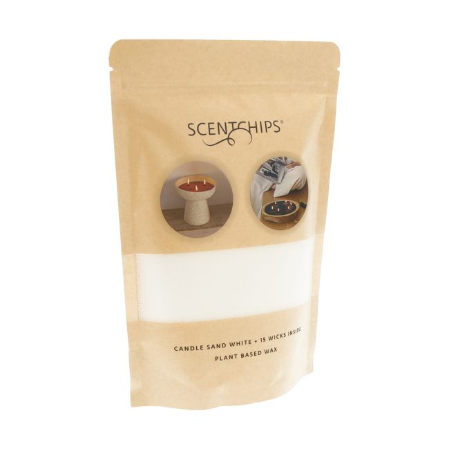SCENTCHIPS WHITE žvakių smėlis + dagtys, 250 ml + 15 vnt.