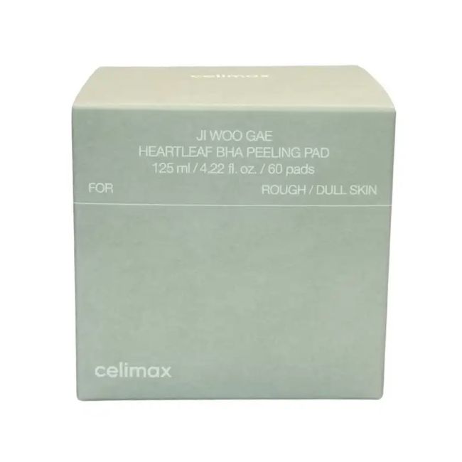 CELIMAX JI WOO GAE HEARTLEAF BHA šveičiamieji veido padukai, 125 ml/60 vnt.