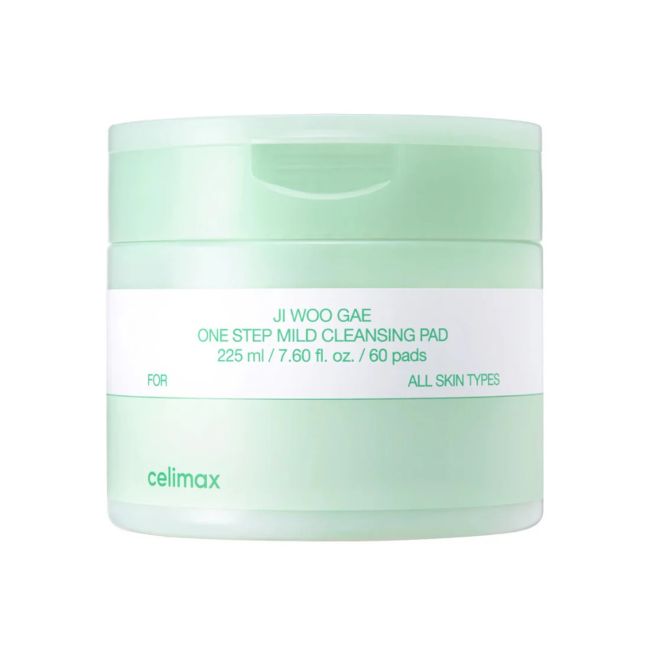 CELIMAX JI WOO GAE ONE STEP MILD valomieji veido padukai, 230 ml/60 vnt.