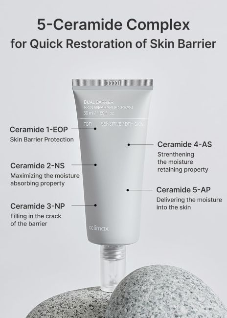 CELIMAX DUAL BARRIER SKIN WEARABLE veido kremas, 50 ml
