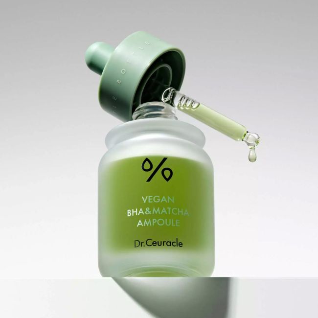 DR.CEURACLE VEGAN BHA & MATCHA AMPOULE veido serumas, 30 ml