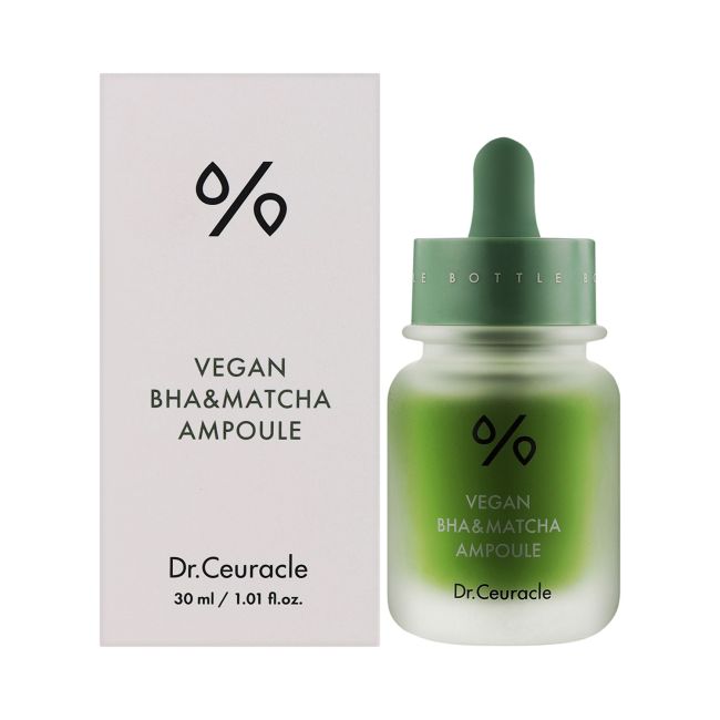 DR.CEURACLE VEGAN BHA & MATCHA AMPOULE veido serumas, 30 ml