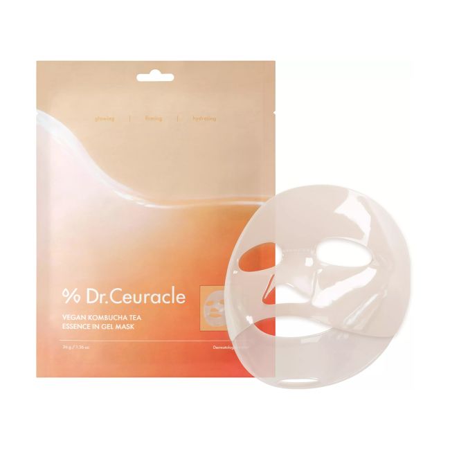 DR.CEURACLE VEGAN KOMBUCHA TEA ESSENCE IN GEL veido kaukė, 36 g