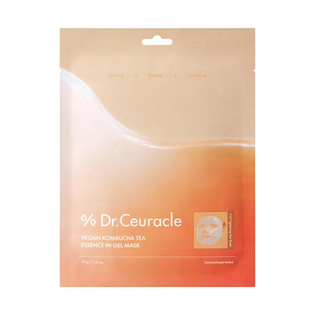 DR.CEURACLE VEGAN KOMBUCHA TEA ESSENCE IN GEL veido kaukė, 36 g