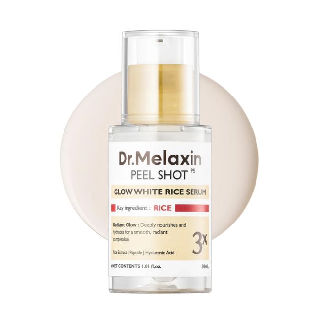 DR.MELAXIN PEEL SHOT GLOW WHITE RICE veido serumas, 30 ml