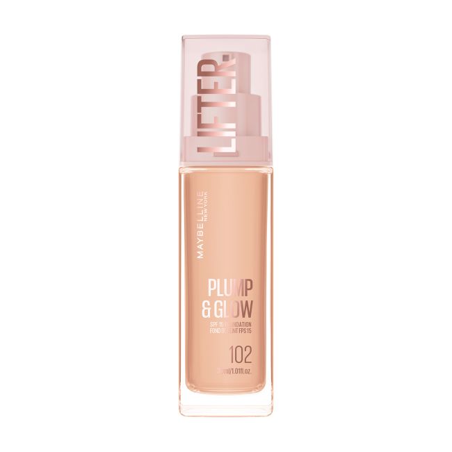 MAYBELLINE NEW YORK PLUMP & GLOW SPF15 makiažo pagrindas, 30 ml
