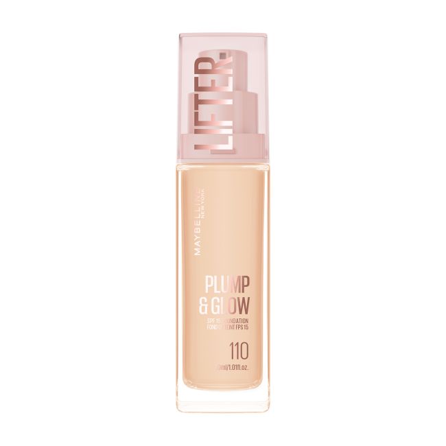 MAYBELLINE NEW YORK PLUMP & GLOW SPF15 makiažo pagrindas, 30 ml