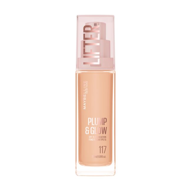 MAYBELLINE NEW YORK PLUMP & GLOW SPF15 makiažo pagrindas, 30 ml