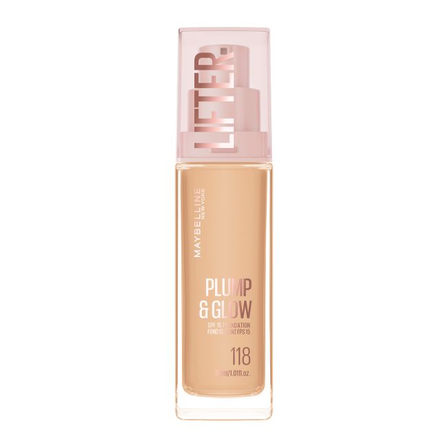 MAYBELLINE NEW YORK PLUMP & GLOW SPF15 makiažo pagrindas, 30 ml