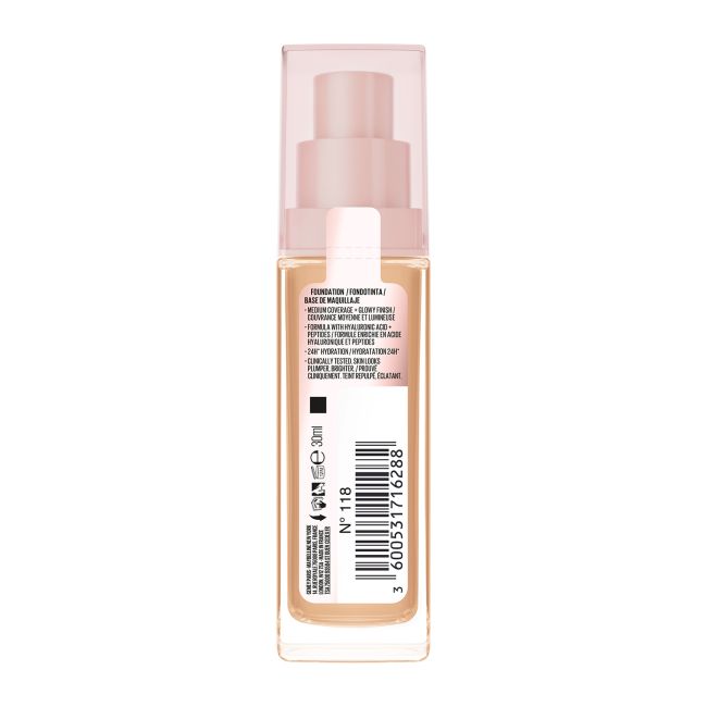 MAYBELLINE NEW YORK PLUMP & GLOW SPF15 makiažo pagrindas, 30 ml