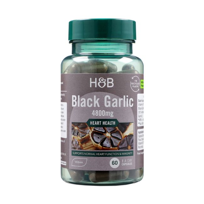 H&B juodasis česnakas 4800 mg, 60 kapsulių