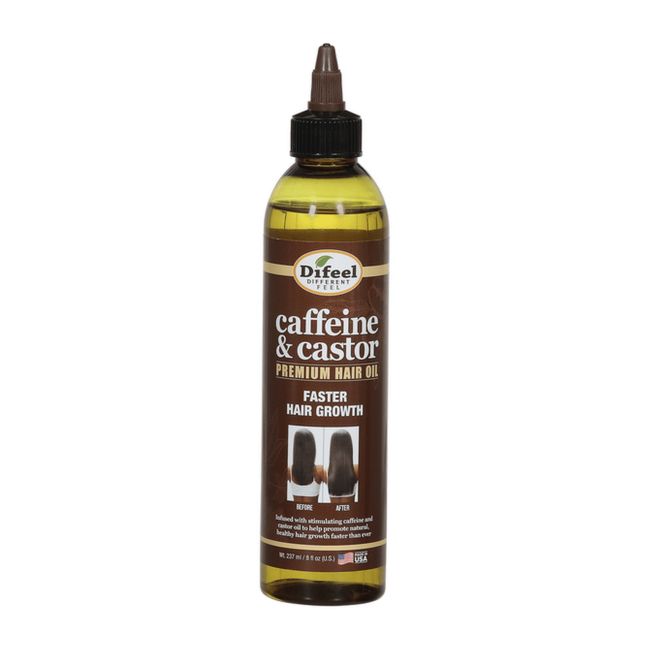 DIFEEL CAFFEINE & CASTOR PREMIUM plaukų aliejus, 237 ml