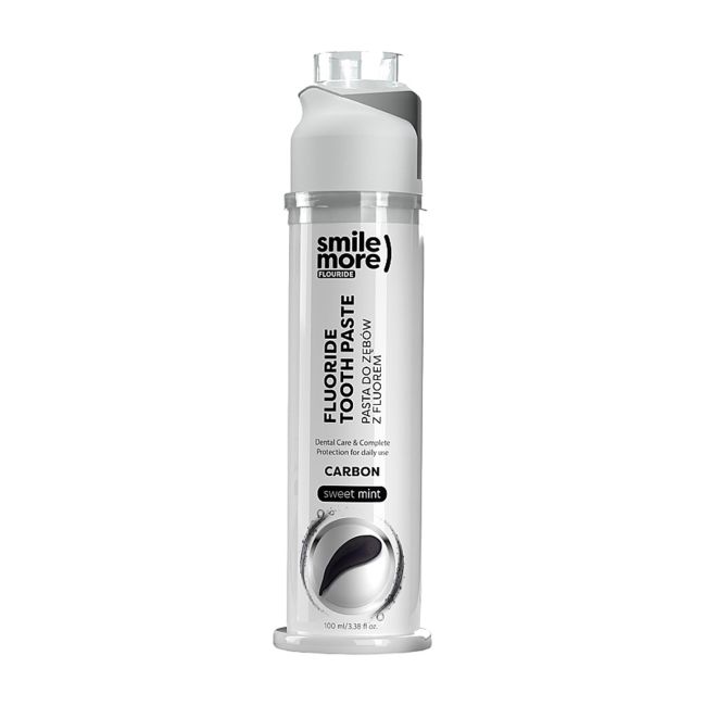 SMILE MORE FLUORIDE CARBON SWEET MINT dantų pasta, 100 ml