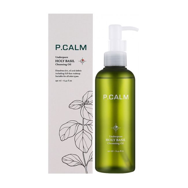 P.CALM UNDERPORE HOLY BASIL valomasis veido aliejus, 190 ml