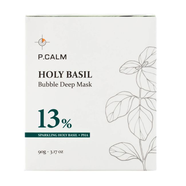 P.CALM HOLY BASIL BUBBLE DEEP veido kaukė, 90 g