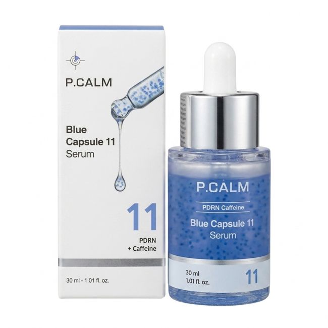 P.CALM PDRN + CAFFEINE BLUE CAPSULE 11 veido serumas, 30 ml