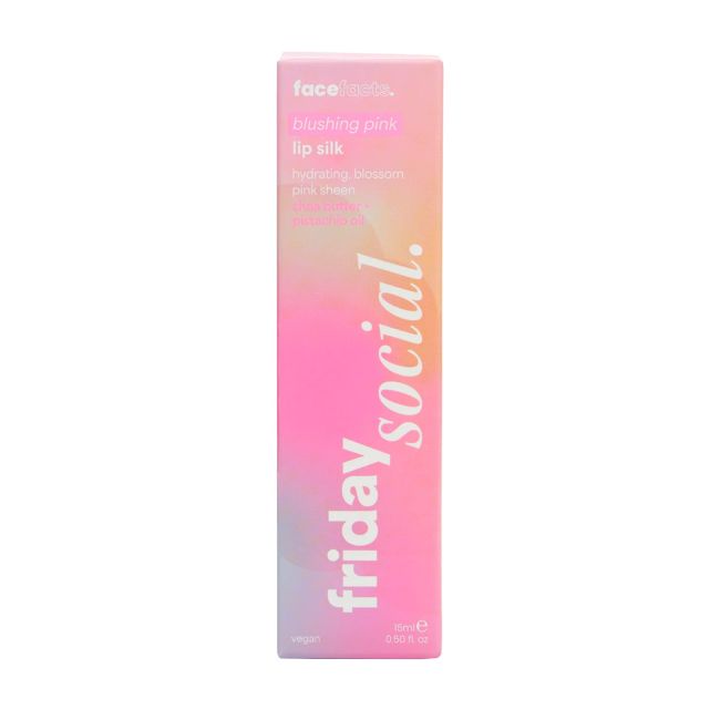 FACE FACTS FRIDAY SOCIAL BLUSHING PINK SILK lūpų balzamas, 15 ml
