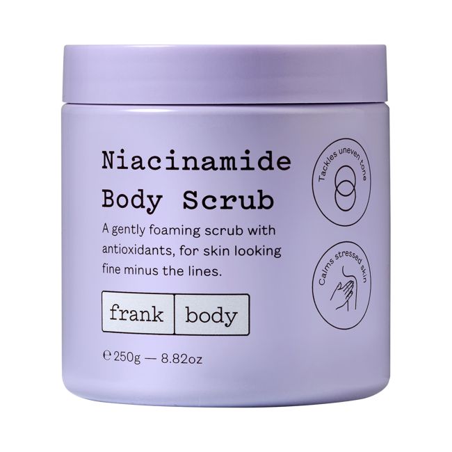 FRANK BODY NIACINAMIDE kūno šveitiklis, 250 g