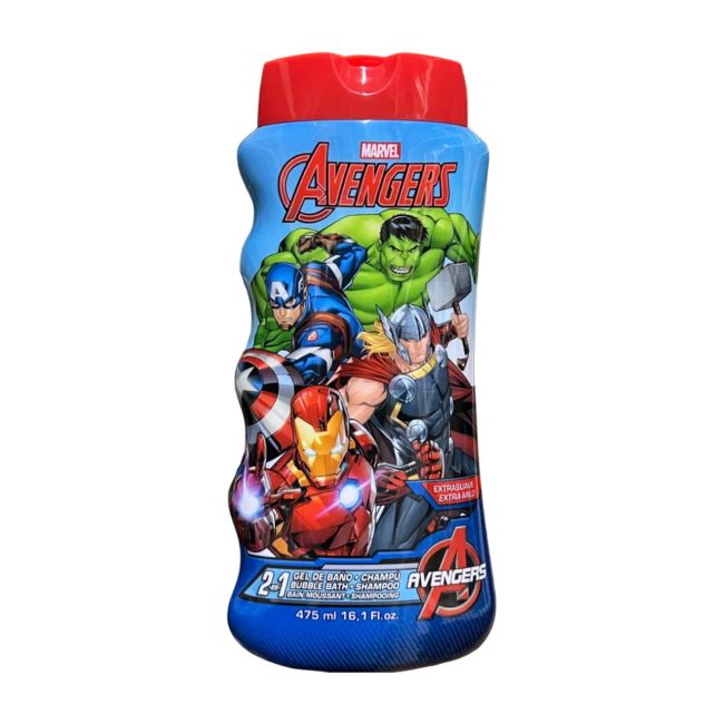 MARVEL AVENGERS 2IN1 vonios putos ir plaukų šampūnas, 475 ml