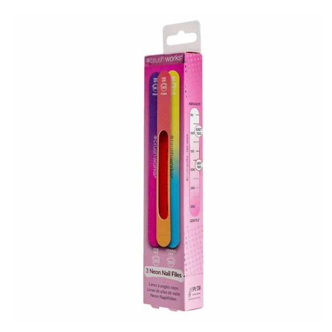 BRUSHWORKS NEON nagų dildės (3 vnt.)