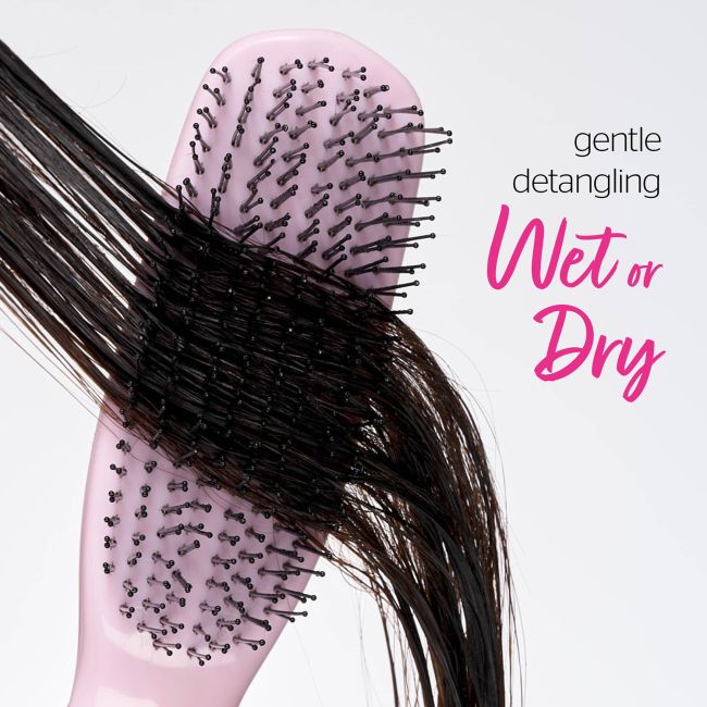BRUSHWORKS EASYGLIDE DETANGLING TRAVEL plaukų šepetys