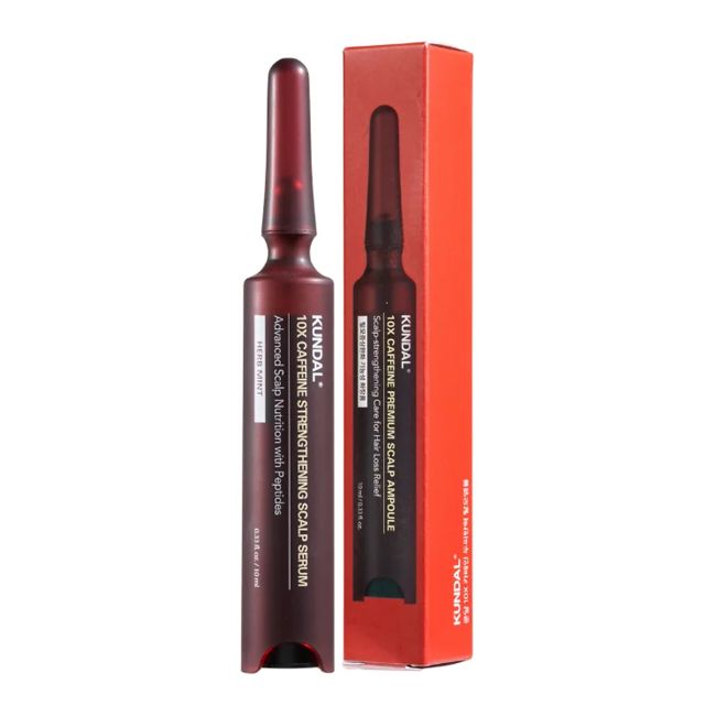 KUNDAL 10X CAFFEINE STRENGTHENING galvos odos serumas, 10 ml
