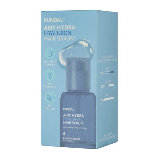 KUNDAL AIRY HYDRA HYALURON plaukų serumas, 50 ml