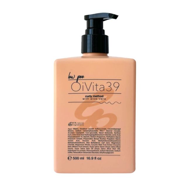 OIVITA 39 LOW POO CURLY METHOD ALOE VERA plaukų šampūnas, 500 ml