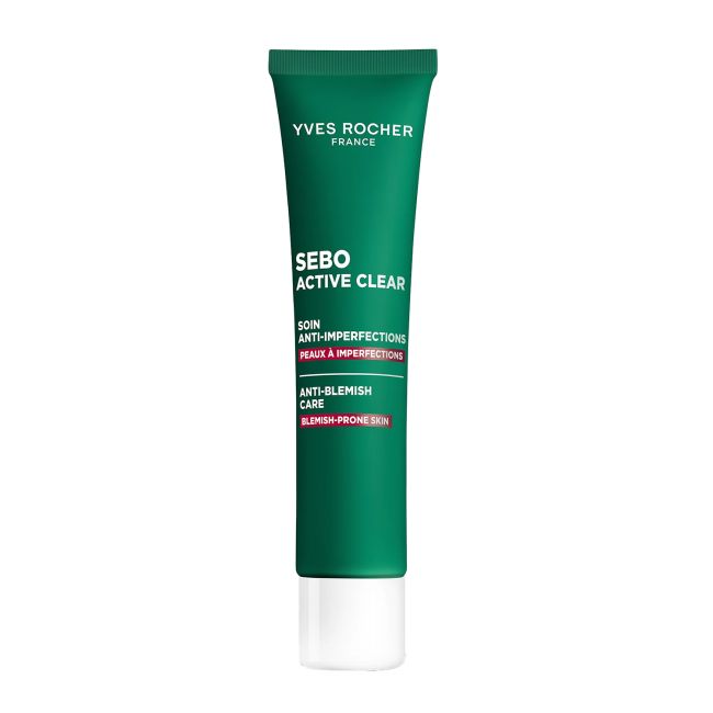 YVES ROCHER SEBO ACTIVE CLEAR ANTI-BLEMISH CARE veido priežiūros priemonė, 40 ml