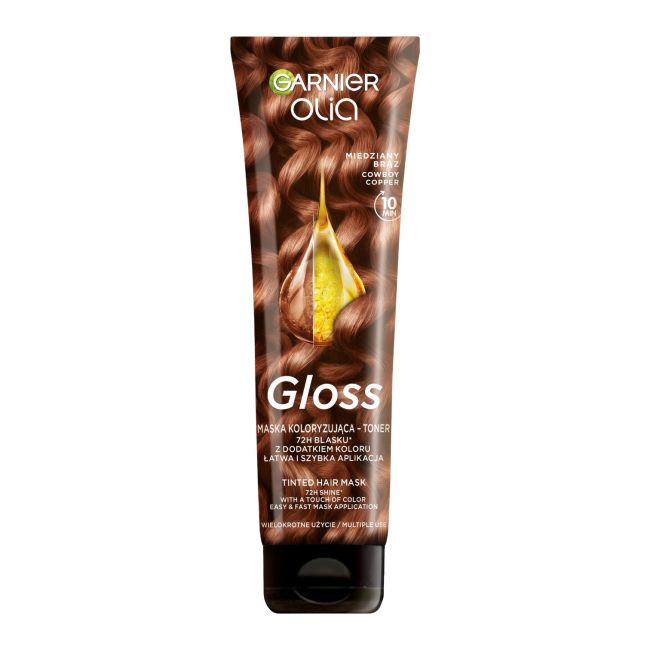 GARNIER OLIA GLOSS tonuojamoji plaukų kaukė, 150 ml